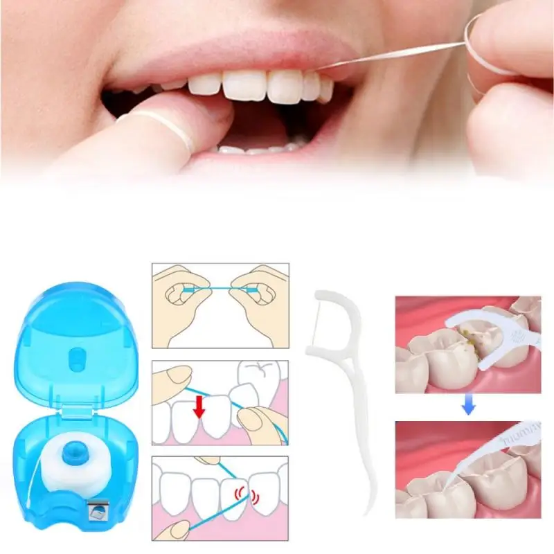 Портативный Флоссер разных размеров с коробкой зубная палочка s нить чистящая