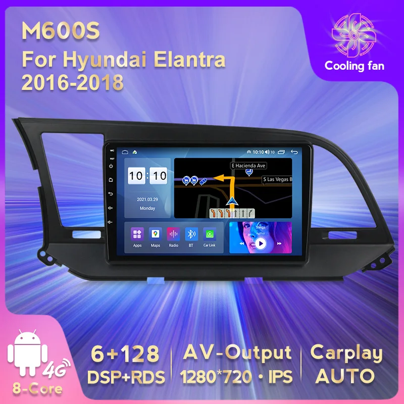 Автомобильный DVD плеер на Android 11 навигация GPS для Hyundai Elantra 2016 2017 2018 автомобильный