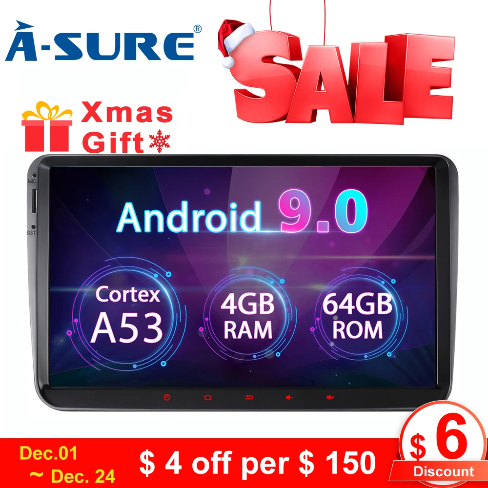 A-Sure 2 Din 8 ядерный 4 Гб ОЗУ Android 9 Автомагнитола gps Navi для Volkswagen VW Tiguan Polo Golf 5 6 Passat Caddy Transporter Touran