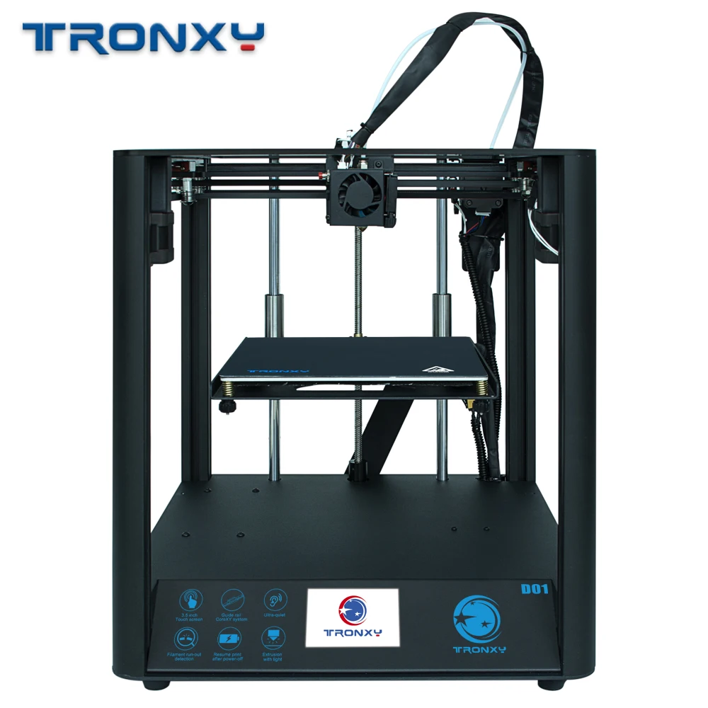 Tronxy D01 полностью металлический каркас с продолжением печати при сбоях питания