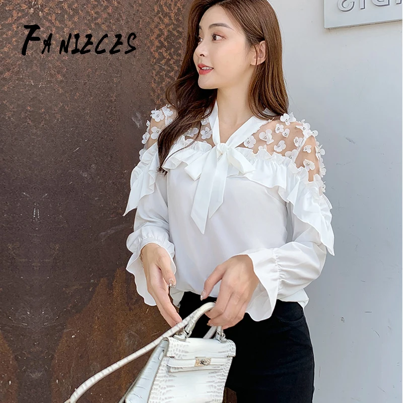 fashion woman blouses summer Autumn long sleeve women shirts white blouse tops office lady work wear blouse shirt blusas