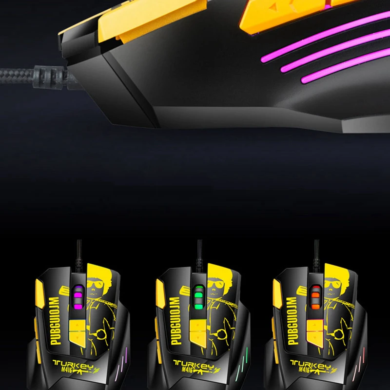 KCPDS игровой Мышь эргономичная Проводная 8 ключ светодиодный 4800 Точек на дюйм
