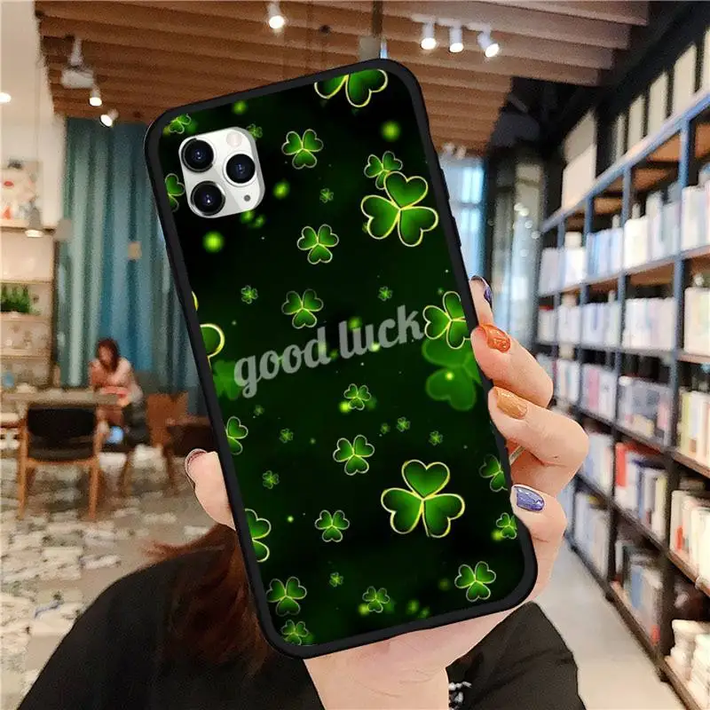 

Four Leaf Clover XingYu Grass Phone Case for iPhone 11 12 pro MINI XS MAX 8 7 6 6S Plus X 5S SE 2020 XR