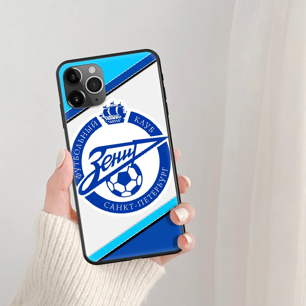 

FC Zenit football soccer Phone Case For IPhone 5 5S SE 5C 6 6S 7 8 Plus X XS XR 11 12 Mini Pro Max 2020 black Shell 3D Prime