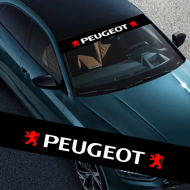 

Car Accessories Front Rear Windshield Sticker Waterproof Sunshade Banner Decals For Peugeot 308 307 206 3008 407 406 408 508 207