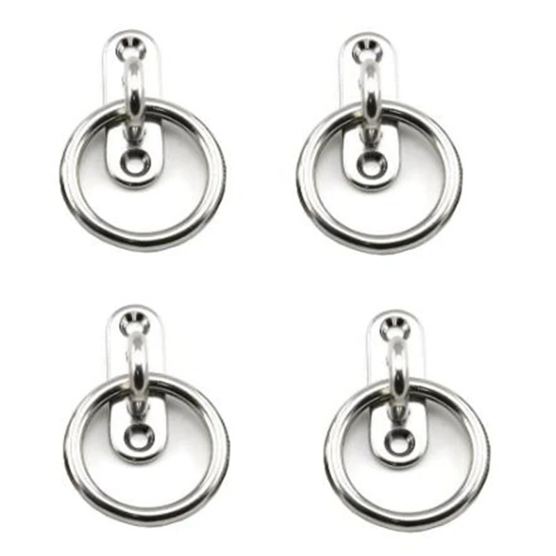 

8 Pcs Ceiling and Wall-Mounted Hardware Accessory 304 Stainless Steel Diamond Cushion Eye Hook Plate Yoga Hammock Swing