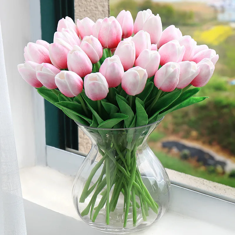 5/10PCS Artificial Flowers Tulips Home Decor Bouquet Garden Mariage Wedding Decoration Fake | Дом и сад