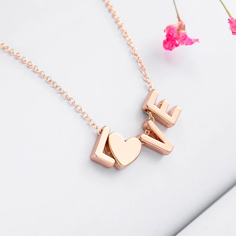 TOGORY модное ожерелье-чокер с надписью Любовь Для женщин ожерелья цвета розового