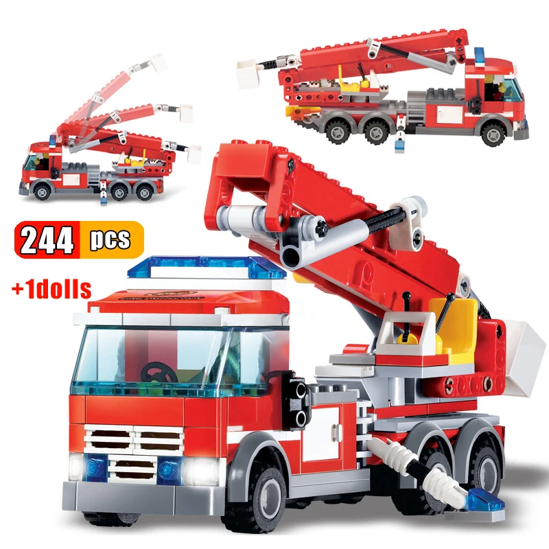 

244 шт., Детский конструктор пожарная лестница