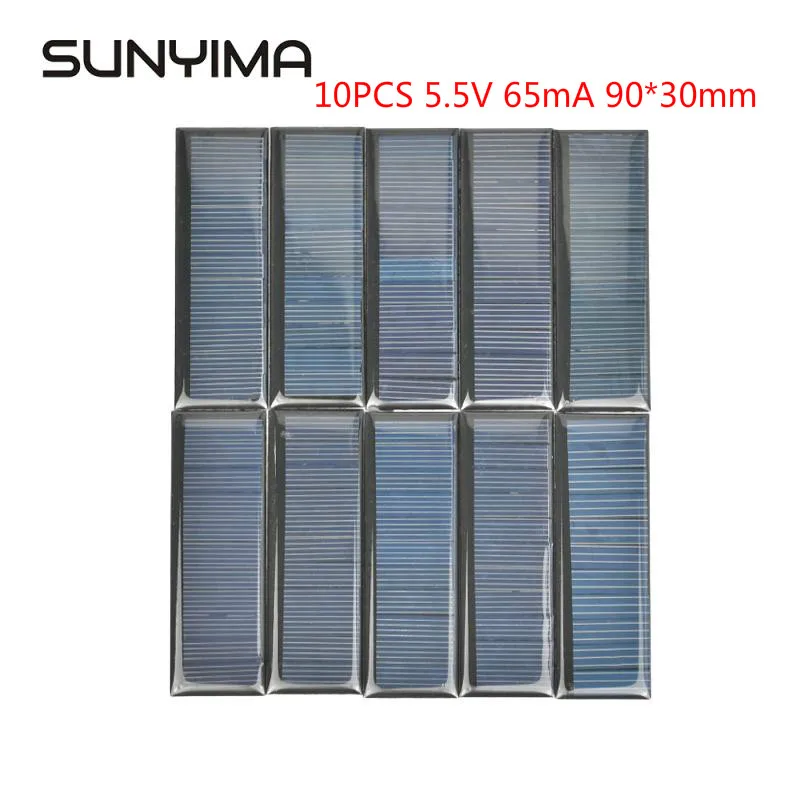 SUNYIMA 10 шт. 5 V 65mA поликристаллический кремний Панели солнечные поли мини