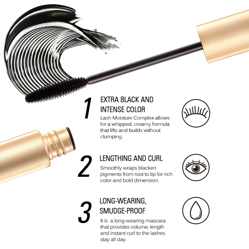 1 шт. тушь для ресниц с защитой от пятен 2 насадки кистей на выбор легко наносится