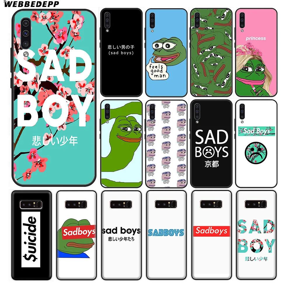 Грустно мальчиков лягушка мем мягкий чехол для samsung Galaxy A70s A50s A40s A30s A20s A20E A10s Note 8 9 10