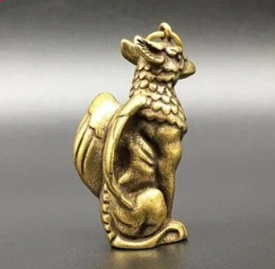 Твердая медная птица с крыльями подвеска латунный брелок подарок фэн-шуй