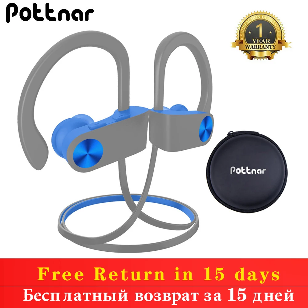 Pottнар новые беспроводные наушники TWS Bluetooth 5 0 спортивные IPX7 водонепроницаемые для