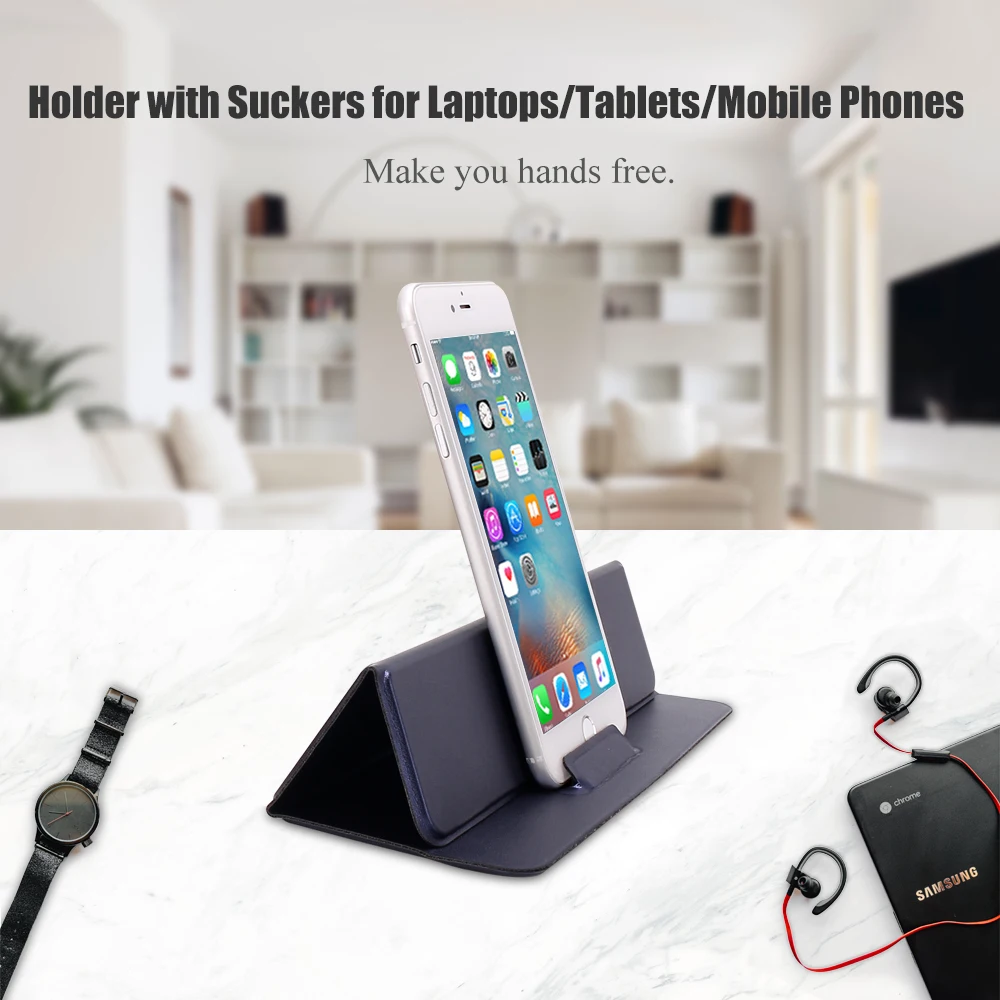 Adjustable Laptop Stand for Macbook Folding Magnetic Phone Holder PU leather Portable Tablet iPad Mini 5 4 3 2 1 | Автомобили и