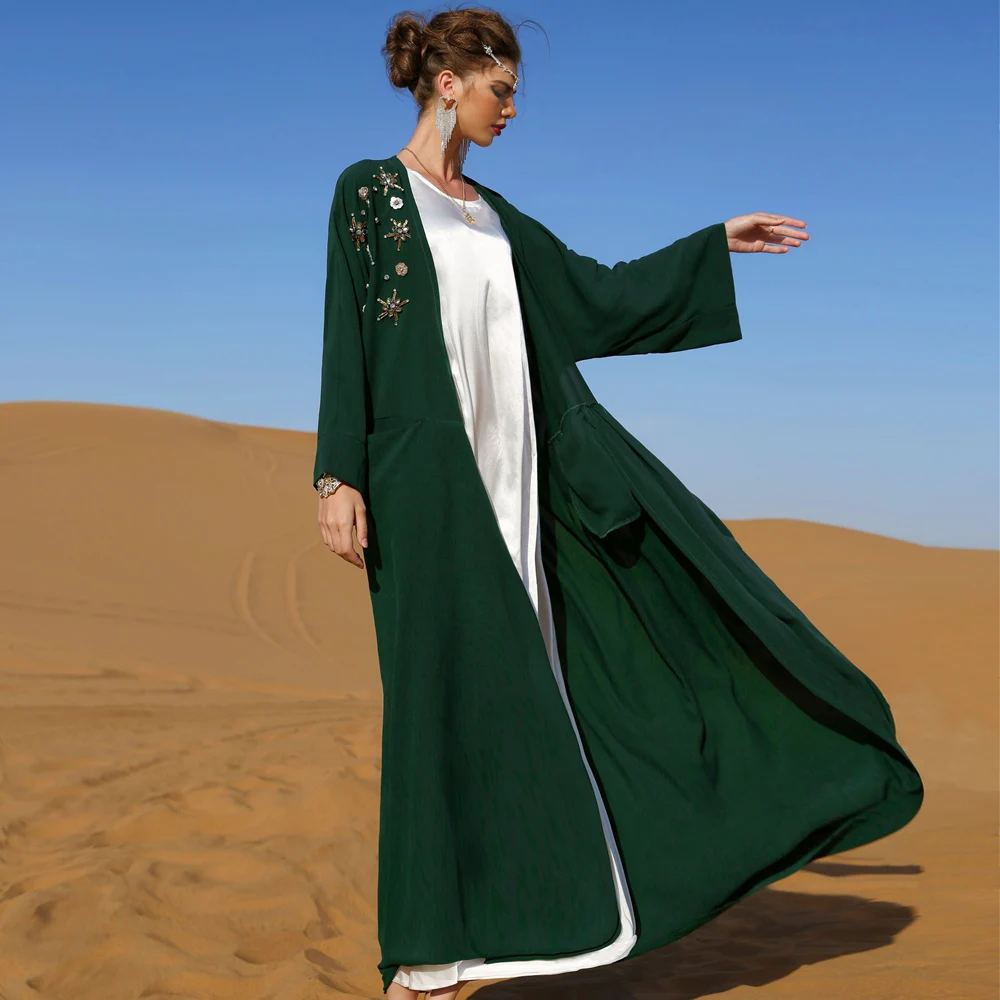 Рамадан, ИД, Мубарак, кафтан, кимоно, женская одежда, исламский Пакистан, мусульманское платье, Abaya s для женщин, длинное женское платье