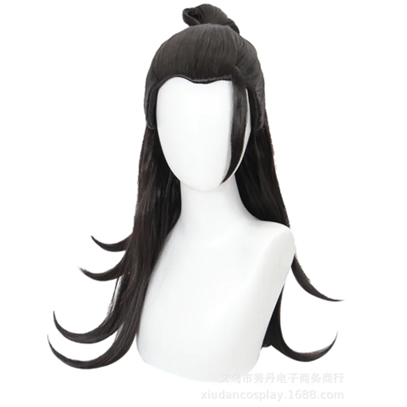 

Anime Jujutsu Kaisen Getou Suguru Black Long Wig Cosplay Costume Heat Resistant Synthetic Hair Men Women Wigs