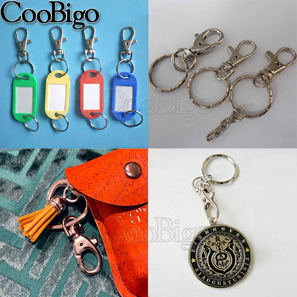 Поворотная серебряная застежка карабин зажимы крючки металлический шнурок из