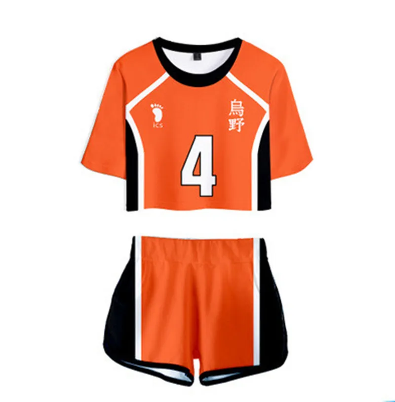 Haikyuu Cosplay Костюм Hinata Shoyo рубашка шорты Nishinoya форма Yuu спортивный Karasuno Koukou для