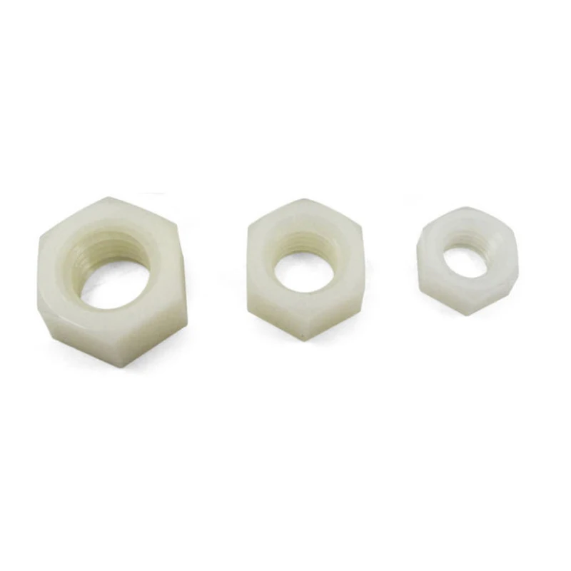

50pcs M2 M2.5 M4 M5 Brand New White Nylon Plastic Insulation Metric Threaded Hex Hexagon Nut For Bolt Screw