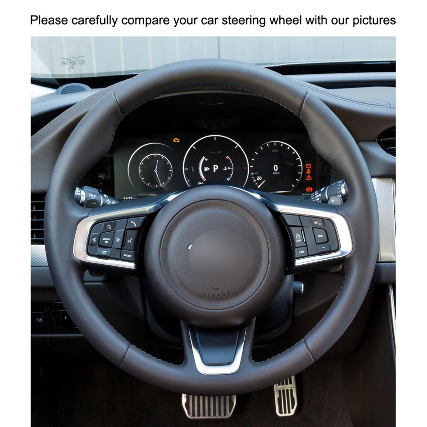 Чехол на руль из искусственной кожи для Jaguar E-Pace 2017-2019 F-Pace XF 2016-2019 XE 2015-2019 |