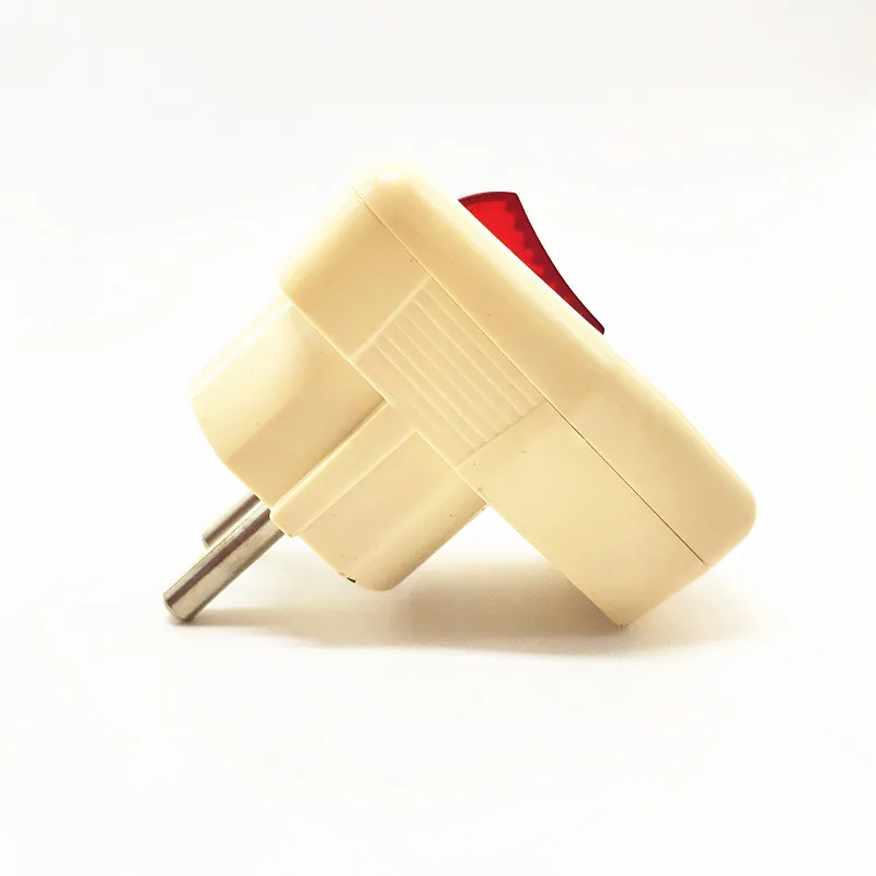 Немецкий шуко переключаемый сетевой штекер с выключателем 250В 10А EU CEE 7/7 стандартный адаптер розетка разъем on