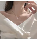 Ожерелье с подвеской в виде Снежинки из блестящего кубического циркония, модная цепочка до ключиц, ожерелье цвета розового золота и серебра для женщин