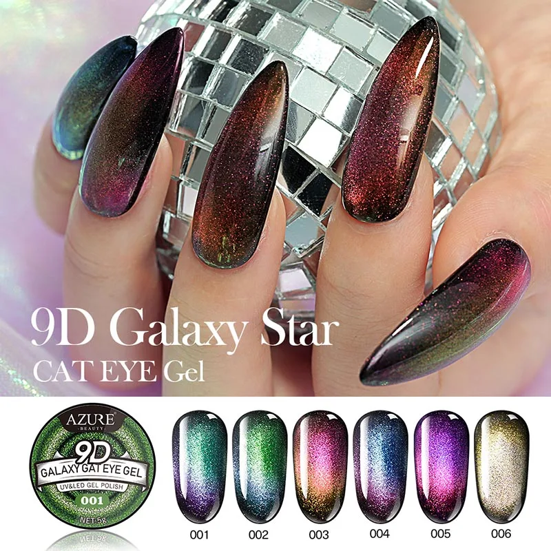 Lacheer 6 шт./лот Galaxy кошачий глаз гель лак для ногтей УФ Магнитный Гель долговечный