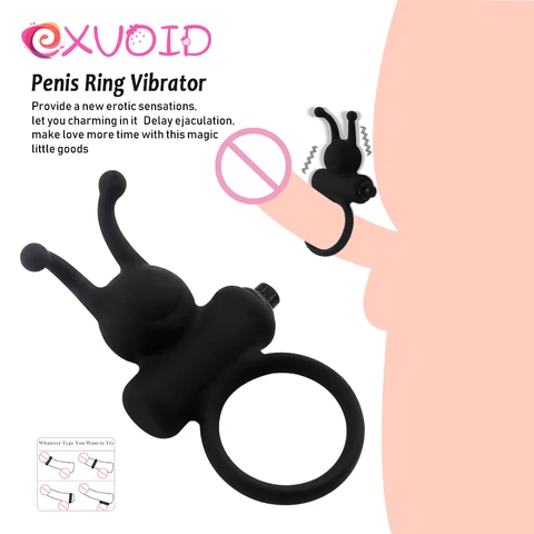 EXVOID телефон кольцо Стимуляция клитора эластичный Пенис Вибратор Кольцо Задержка эякуляции товары для взрослых секс-игрушки для мужчин