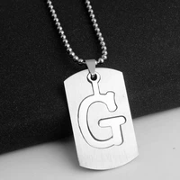 gift stainless steel english alphabet g sign necklace english initial name symbol detachable letter double layer text jewelry