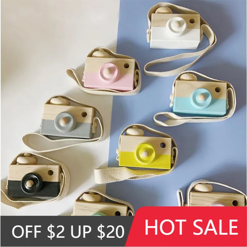 Детская деревянная камера игрушки подвесная фотография украшение детские