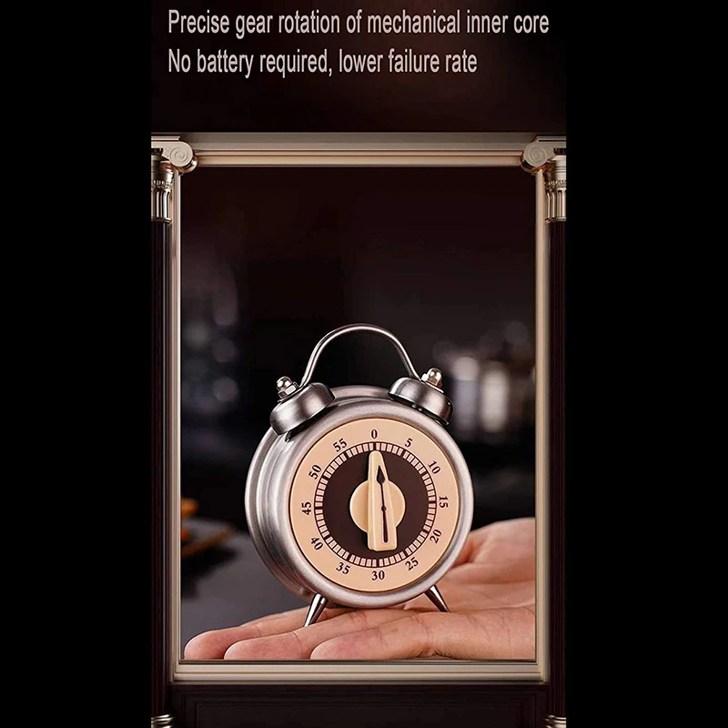 Кухонный таймер SSGP механический визуальный из нержавеющей стали для детей