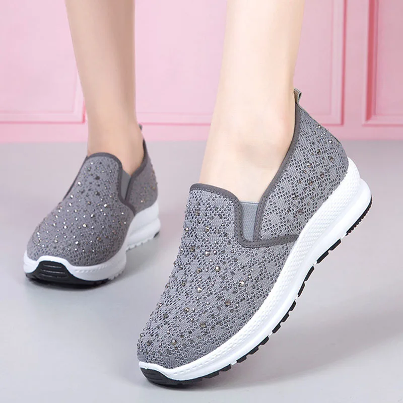 

Женские кроссовки на плоской подошве, дышащие, сетчатые, легкие