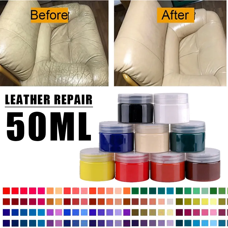 50ml Car Seat Care Kit Liquid Leather Skin Refurbish Repair Tool For Shoe CarSeat Auto Sofa Coats Holes Scratch Crack
