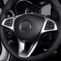car styling steering wheel button frame decoration cover sticlers trim for mercedes benz c class w205 e class w213 glc x253 auto