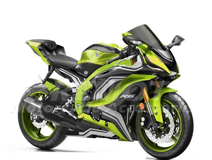 

New ABS Motorcycle whole Fairings kit 100% Fitment for YAMAHA YZF-R6 R6 2017 2018 2019 17 18 19 Bodywork set Custom Green