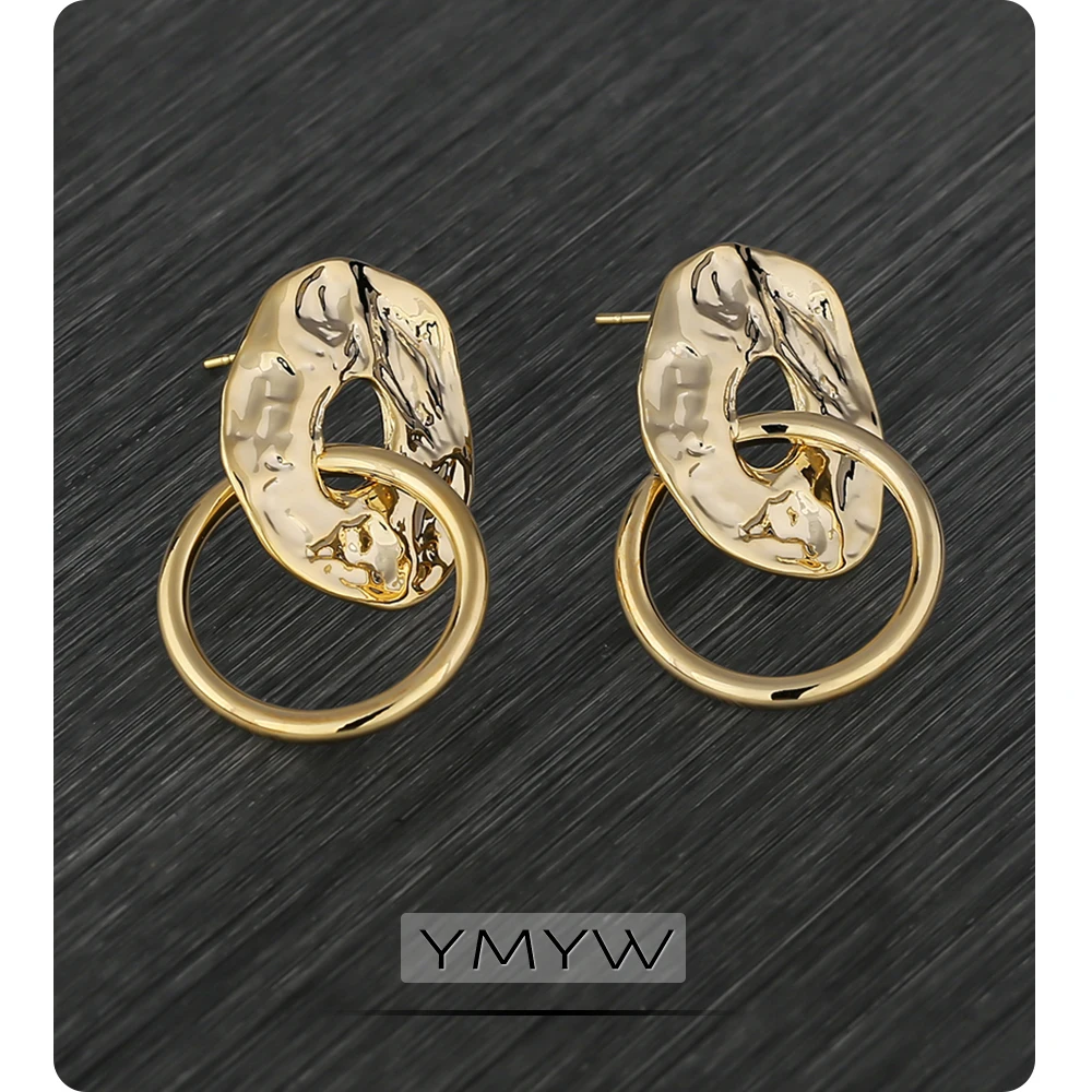 YMYW стильные уникальные дизайнерские круглые геометрические висячие серьги из