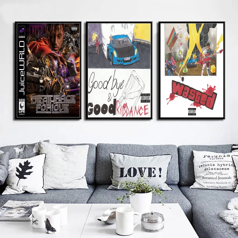

Juice Wrld Death Race for Love Hot Album Rap Hip Hop Music Star Art Canvas Painting Poster Wall Home Decor quadro cuadros