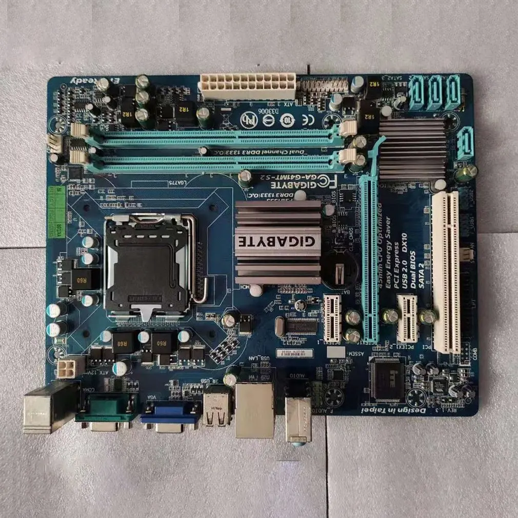 

Gigabyte GA-G41MT-S2P original mainboard PC P5G41T-M 1.5V DDR3 DIMM Socket 775 Desktop Motherboard
