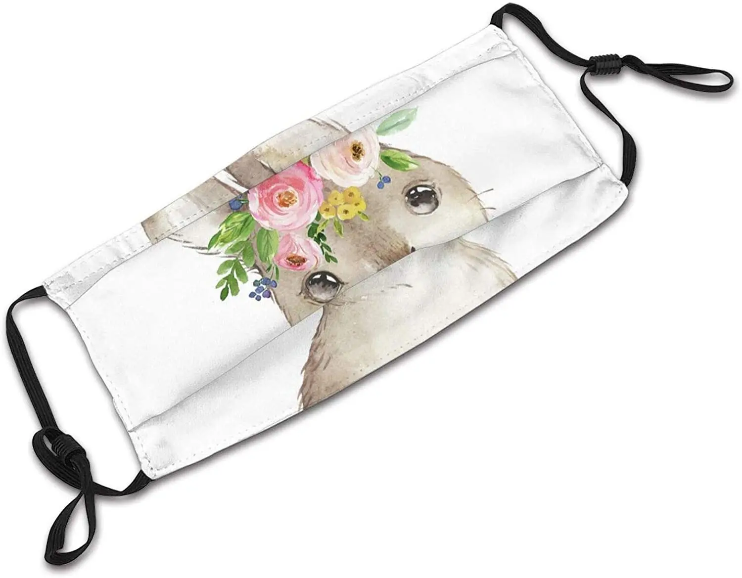 Модная маска для лица в стиле бохо с цветочным кроликом бандана карманом