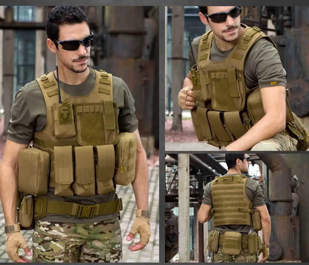 SINAIRSOFT тактический жилет страйкбол сумки милитари Регулируемый Molle защита Открытый Рыбалка Охота Пейнтбол амфибия жилет