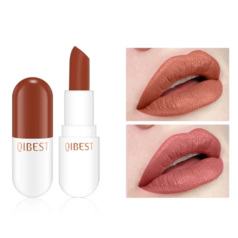 Набор из 3/6 шт. матовых красных помад с мини-капсулами, долговременными и не выцветающими для женщин, создающих бархатный матовый финиш.