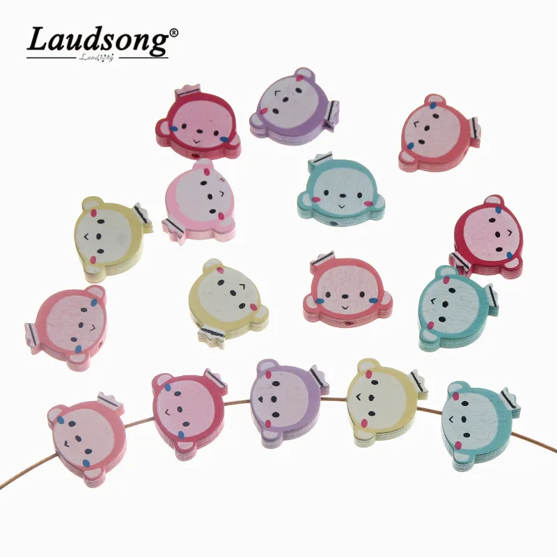 Зажим для соски браслета 30 шт. 21 х19 мм прекрасные деревянные бусины дюйма - купить