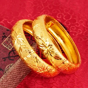Sand Gold Bracelet Womens Gold Color Jewelry Korean-Style Brass Bracelet Fashion Parts Factory Direct Wedding Jewelry