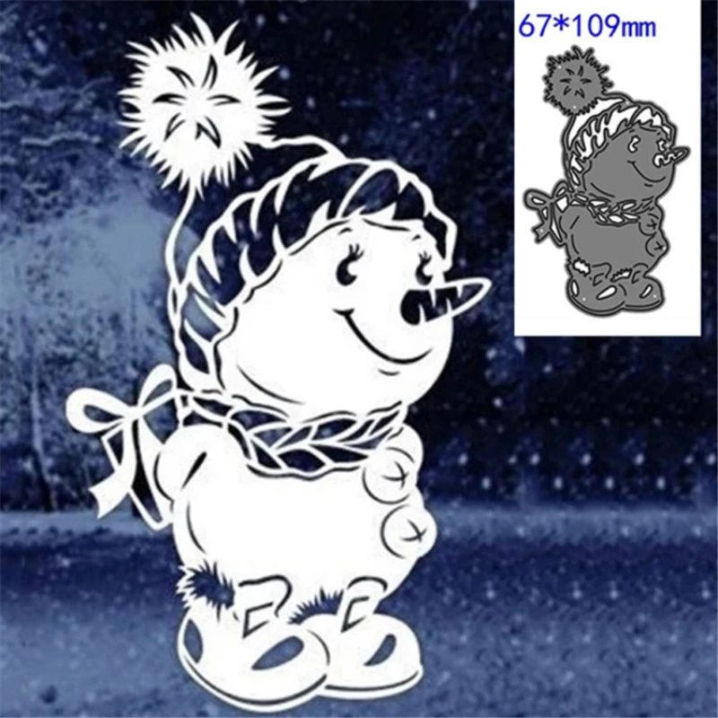 

Snowman Metal Cutting Dies for Scrapbooking Handmade Tools Mold Cut Stencil New 2021 DIY Card Make Mould Model Craft Decoration