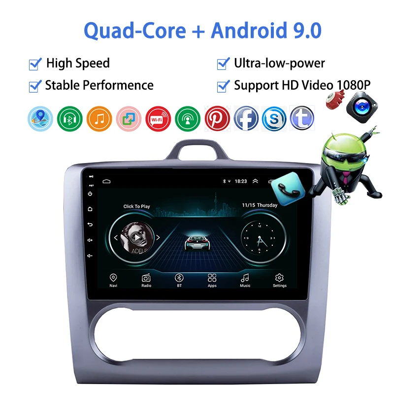 BF 2G Ram 32G Rom IPS экран автомобильный стерео Android 9 0 GPS навигация DSP автомобильное радио