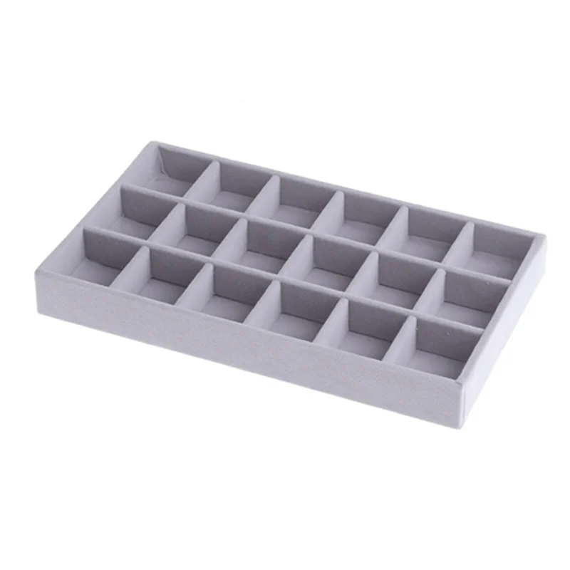 

Jewelry Packaging Hot Sale Portable Velvet Ladiy Jewelry Display Stand Ring Stand Earring Storage Box Fashion Display Cabinet