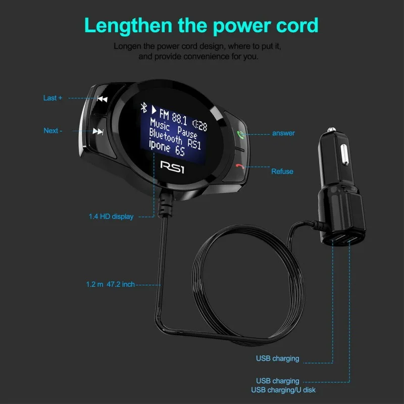 Беспроводной Bluetooth USB автомобильный комплект lcd SD fm-передатчик MP3-плеер Магнитный Громкая связь автомобильный комплект радио аудио адаптер