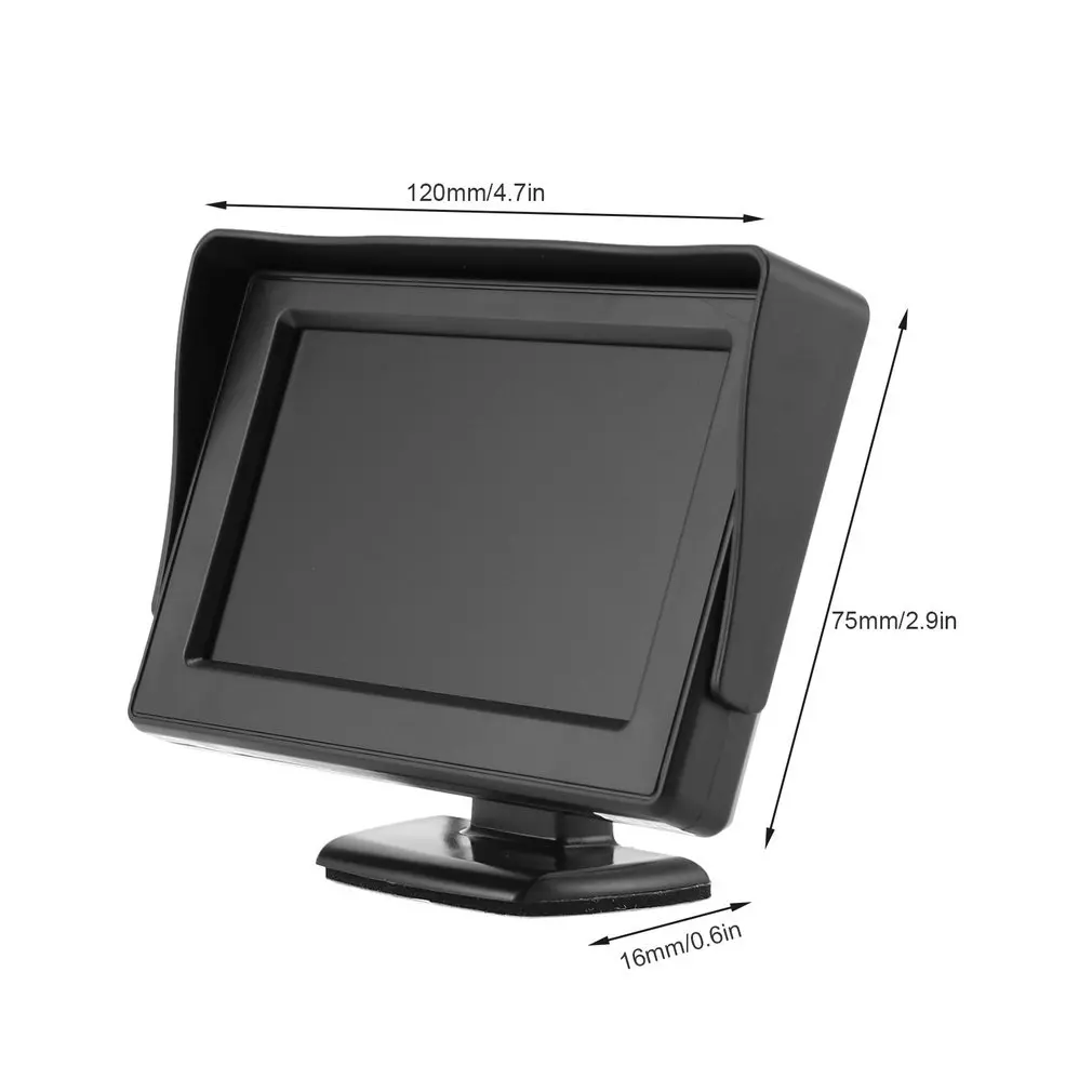 

4.3 Inch 480*272 TFT Car LCD Monitor Rearview Full Color Display 2-channels Video Inputs Visual Reversing