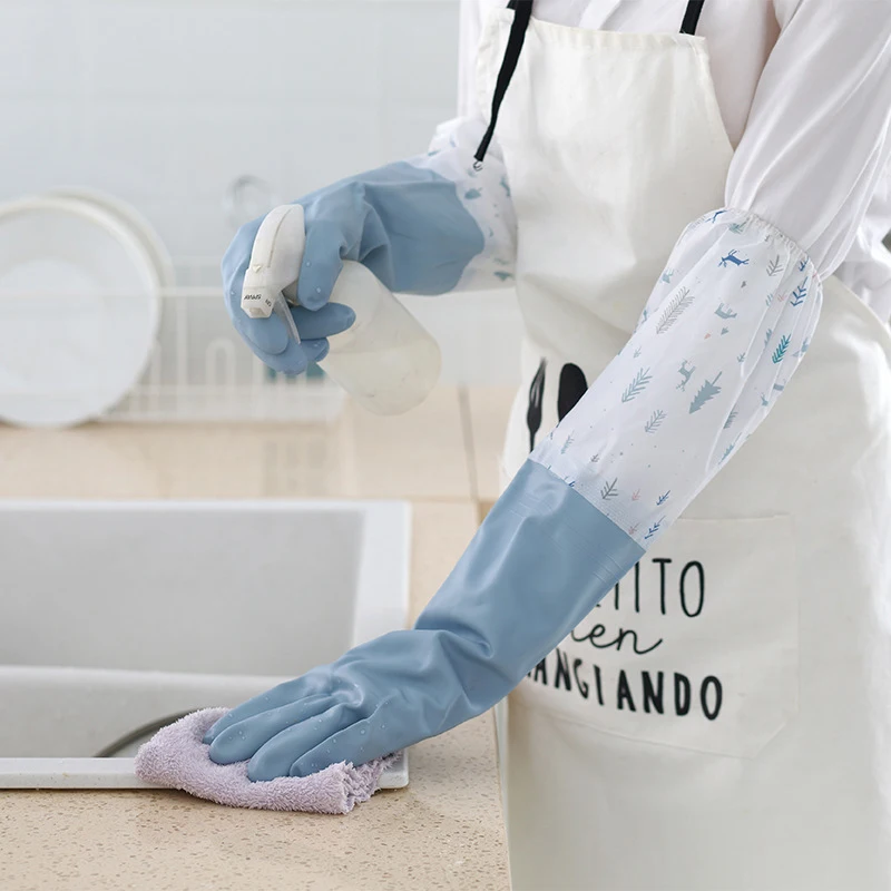 Универсальные перчатки для мытья посуды с длинным рукавом 1 пара защиты рук
